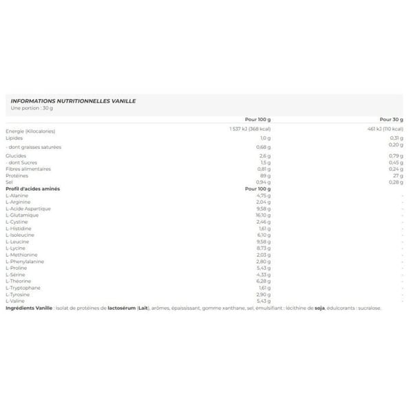Vassleprotein - USN - Iso pro 100% vassleproteinisolat (1,8 kg) - Vaniljsmak