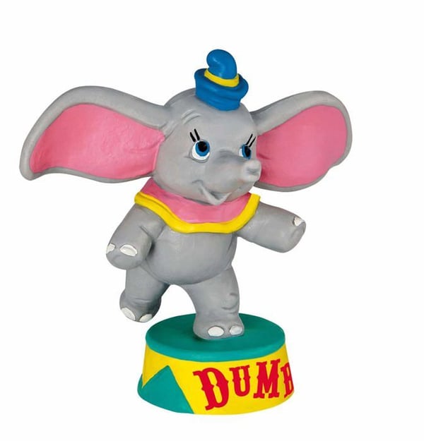Dumbo-figur - BULLYLAND - 7 cm - Grå och rosa - För vuxna och barn från 3 år