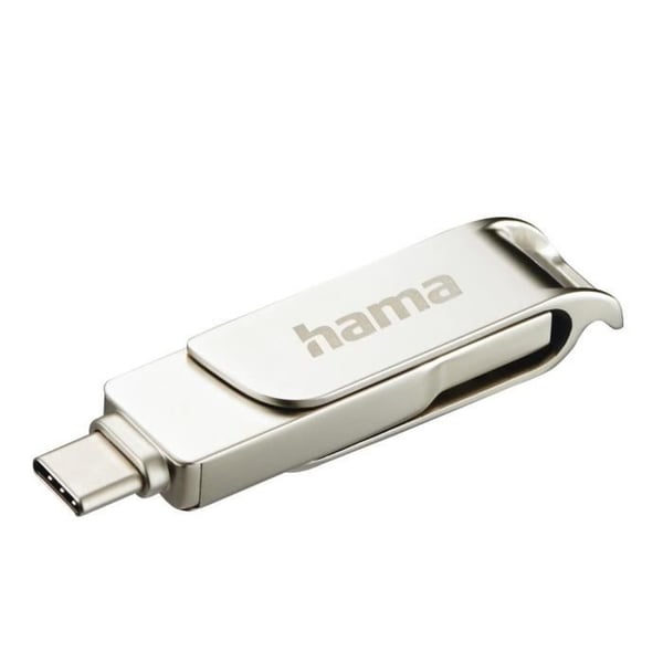 USB-minne - HAMA - C-Rotate Pro - 64GB - USB-C 3.1/3.0 - 70MB/s Silver
