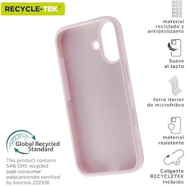 Coque - MUVIT - iPhone 16 - Flytande silikon - Lätt design - Rosa