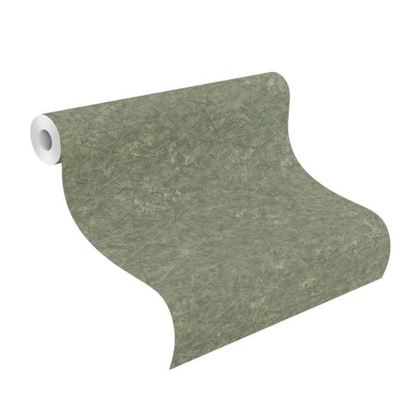 Non-woven tapet - RASCH - 554359 - Geometriska mönster - 0.53 x 10.05 m - Grön