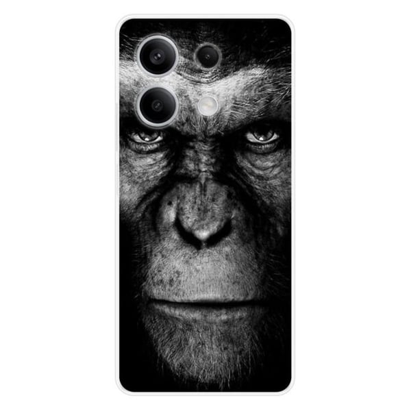 Tryckt silikonfodral som är kompatibelt med Xiaomi Redmi Note 13 5G Monkey