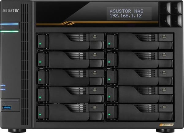 Filserver - Asustor - AS6810T - 10 fack - AMD Ryzen V3C14 - 16 GB DDR5