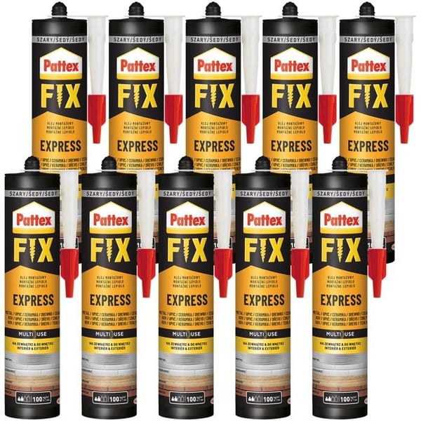 Monteringslim - Pattex - Fix Express 375g - Omedelbar vidhäftning - Vattentät - Elastisk