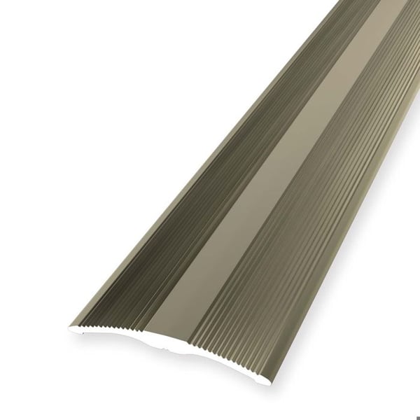 Övergångslist 4 x 33 x 1000 mm Övergångsprofil Anodiserad aluminium Ribbad Självhäftande sand Küberit