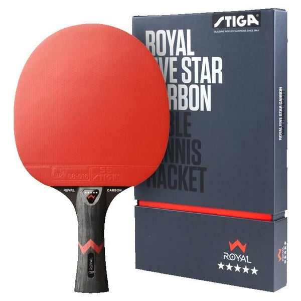 STIGA ROYAL FIVE STAR CARBON bordtennisracket - Röd - Vuxen - Blandad