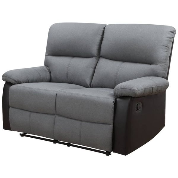 Relaxsoffa "Lincoln" - 147 x 89 x 103 cm - 2 platser - Svart / Mörkgrå