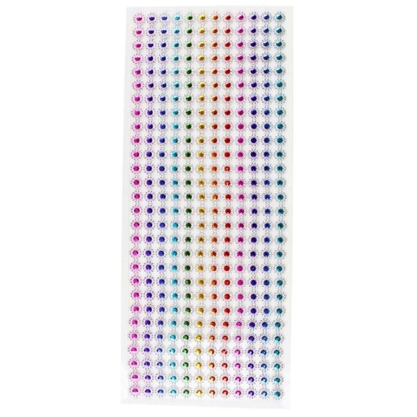MégaCréa DIY - Färgglada strassklistermärken i band 0,8 cm
