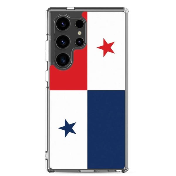 Mobilskal – Panamaflagga – Kompatibel med Samsung Galaxy S23 Ultra – Mjuk fodral – Stötsäker och slitstark – Pixelforma