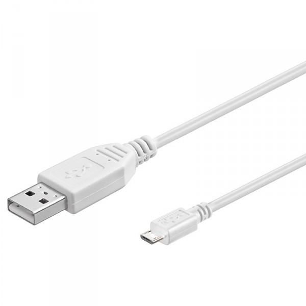 Original Goobay micro USB datakabel vit