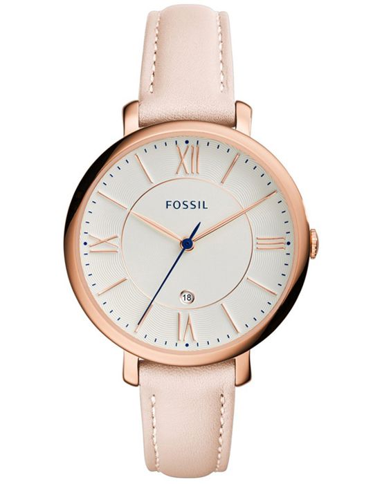 Kvinnoarmband - FOSSIL - Jacqueline - Rosa läder - 36 mm - Vattentålig 3 ATM