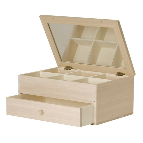 Coiffeuse - Trä - 6 fack - 11,5x26x17,5cm - Att dekorera - Kreativa hobbyer