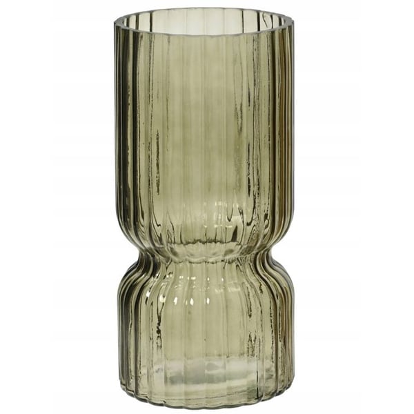 Vågformad glasvas, ø11x23cm, 3 färger. Basics