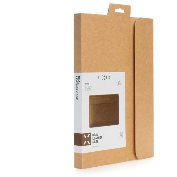 Datorväska - FIXED - Oxford pro - Brun läder - 15,3 tum - Unisex - Magnetisk stängning