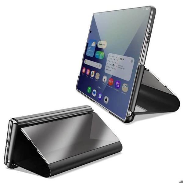 Skyddsfodral - AVIZAR - Galaxy Z Fold 7 - Klar Vy - Videostöd - Svart