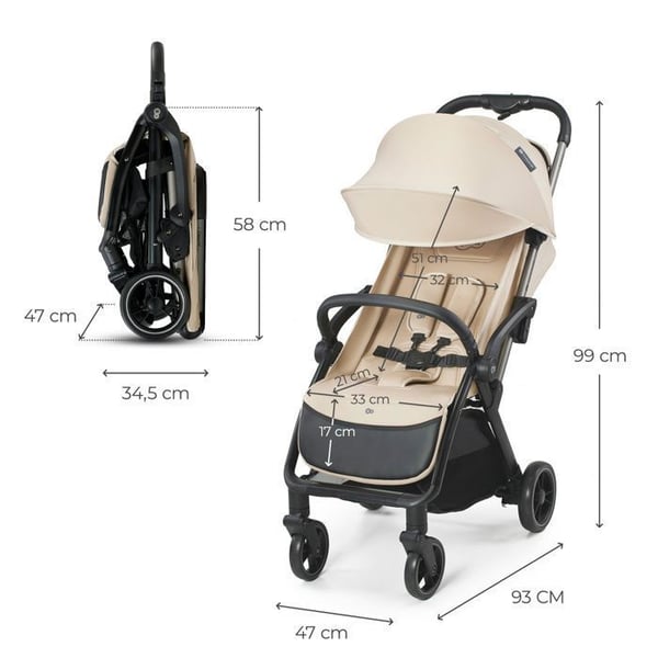 KINDERKRAFT - APINO - 4 pyörää - Vaaleanbeige