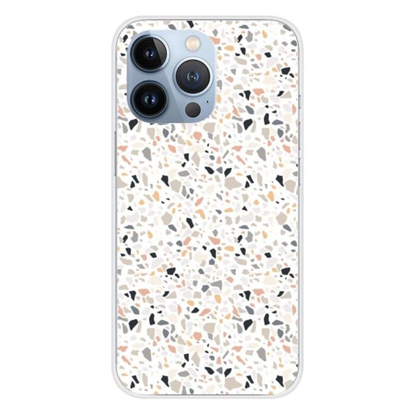 Tryckt silikonfodral som är kompatibelt med Apple iPhone 13 Pro Terrazzo färg