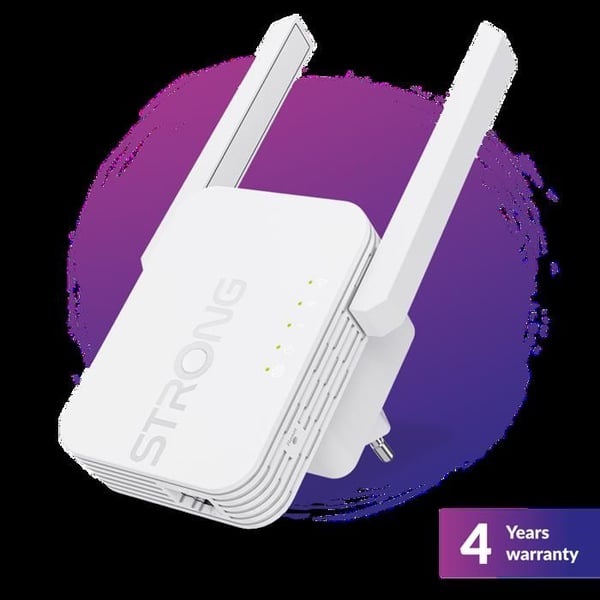 STARK - REPEATER300S - WiFi Booster Åtkomstpunkt - Upp till 300 Mbits/s - Upp till 80 m2 - Kompatibel med alla boxar