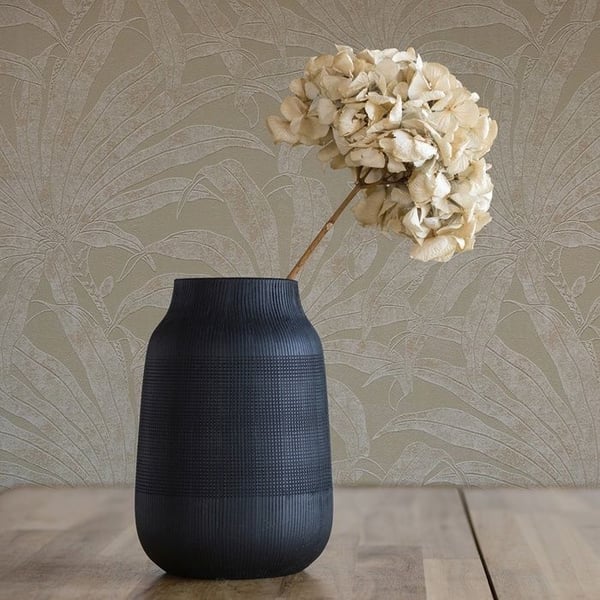 Papper Tapet Lenni Blommor M1-No.11001 Non-woven Grå Vit Tadessi 10.05m x 0.53m
