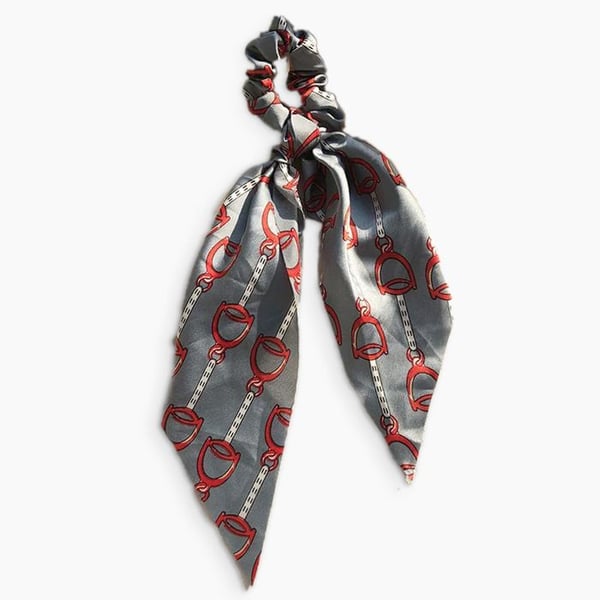 Chouchou Foulard - AVIZAR - Sidentryckt Barock - Färg Grå - För Kvinna - Elegans