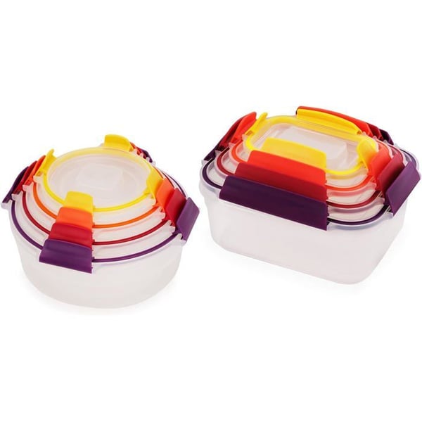 Joseph Joseph Nest Lock Set med 8 rund och rektangulär varierande lådor