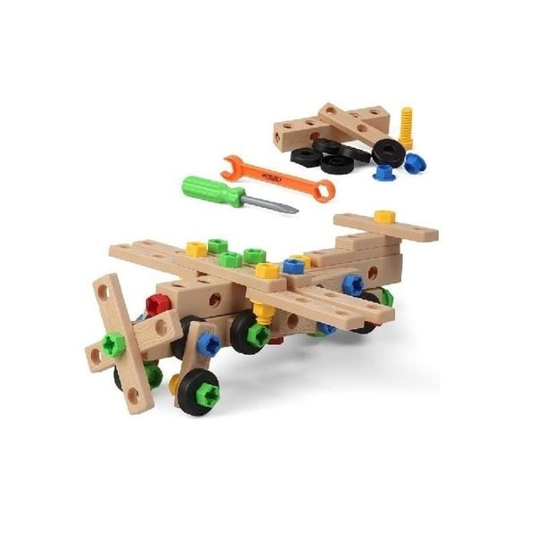 Plankonstruktionsspel att montera med montessoriverktyg