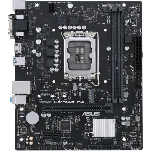 Moderkort - ASUS - PRIME H610M-R D4 - Intel H610 LGA 1700 micro ATX