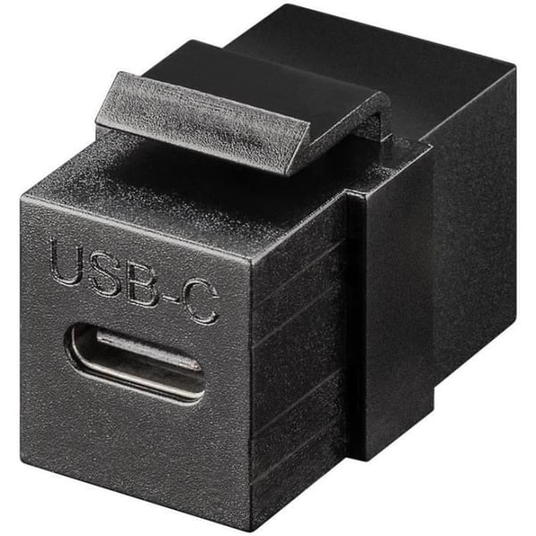 USB-C™-kontakt - GOOBAY - Keystone-modul - Snabb överföring av data - Kompatibel med UHD - Svart