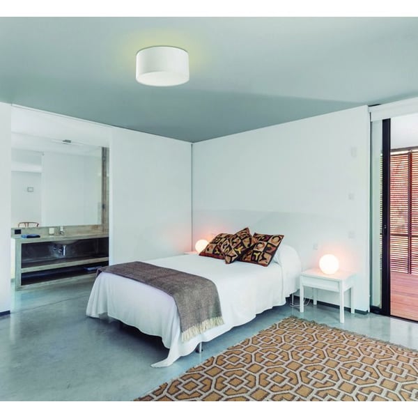 Cirkulär taklampa - FARO BARCELONA - SEVEN-1 - Ø40 cm - Matt vit - E27