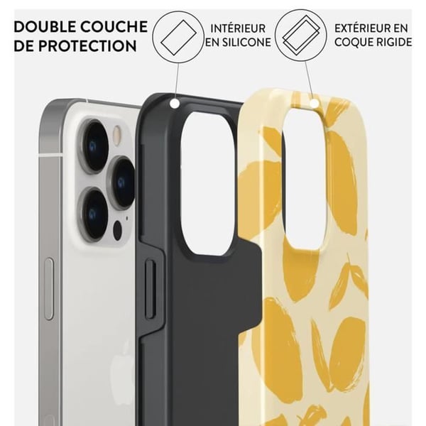Coque - BURGA - Citron Tart - iPhone 14 Pro - Antichock - TPU och silikon - Kompatibel med MagSafe