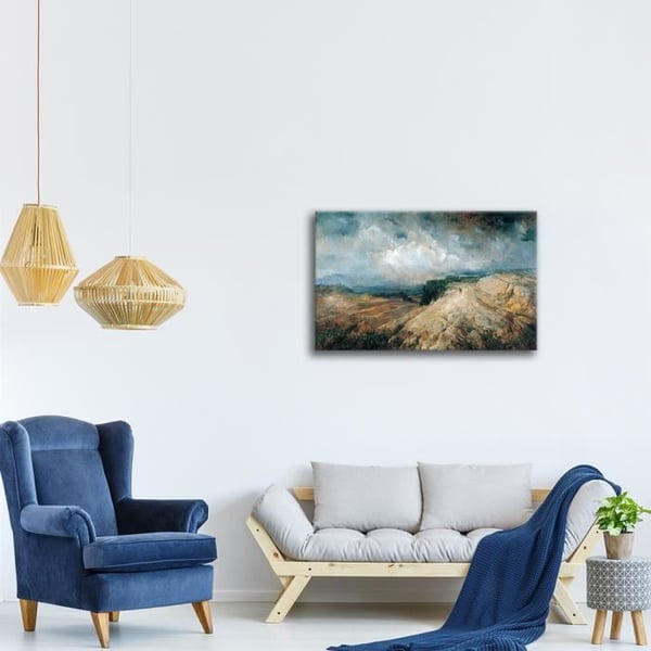 Legendarte - Målning, Tryck på duk - Stenigt landskap - Ramón Martí Alsina cm. 60x90