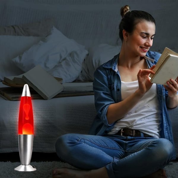Röd Barn Lava Lampa | Lava Lampa | Magma | Barns Sänglampor | Vuxen Present | Vätskerörelse Lampor