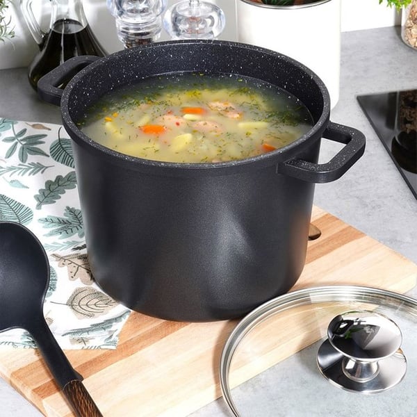Granit non-stick gryderet - ORION - 4,2L - Alle varmekilder inklusiv induktion - Belægning uden PFOA og PTFE