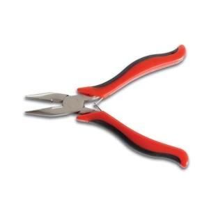 Platt halvrund tång - Märke - Modell - Längd 122 mm - CR-V stål - Plasthandtag