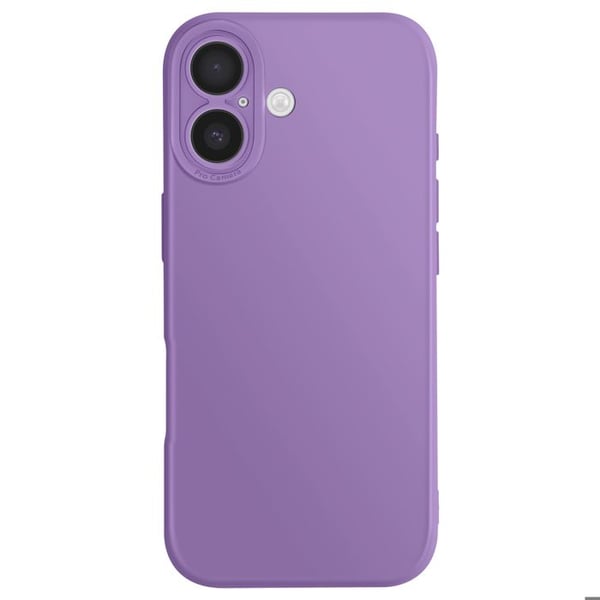 Silicone Soft Case för iPhone 17 med Förstärkning Kamera Block Lila