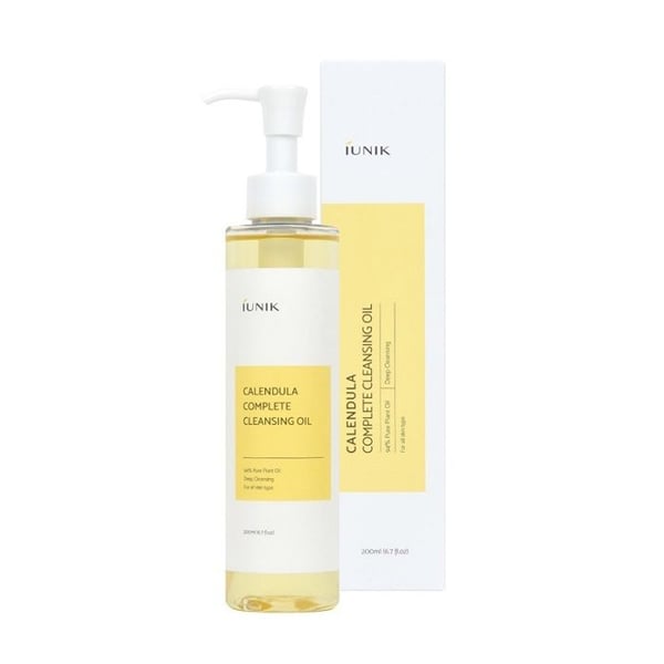 Demaqureringsolja - IUNIK - Calendula Complete Cleansing Oil - 200ml - Hypoallergenisk - Alla hudtyper