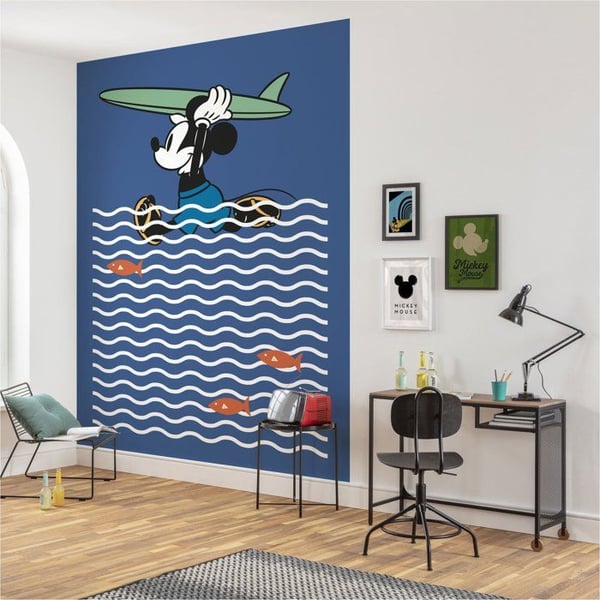 Fototapet - KOMAR - Mickey Surf - 280x200 cm - Non-vävd - Vattentålig - Barnmotiv