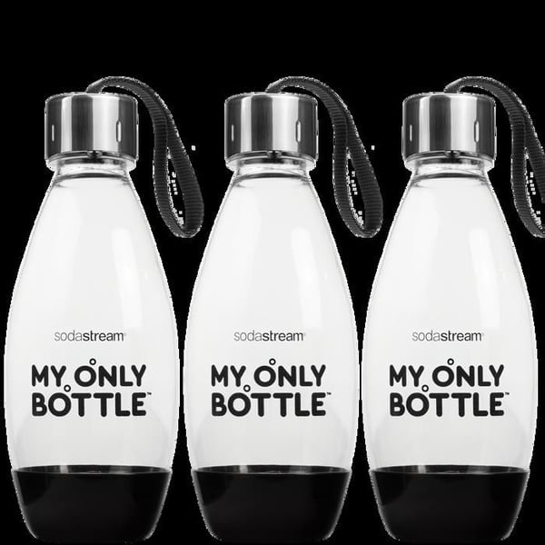 Återanvändbara plastflaskor - SodaStream - My Only Bottle 0.5L - Pack om 3 - BPA-fria - Kompatibla med maskiner