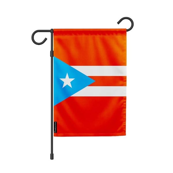 Puerto Rico Trädgårdsflagga – 32 x 47,5 cm – Hållbar Polyester – Horisontellt Format – Utomhus – Pixelforma