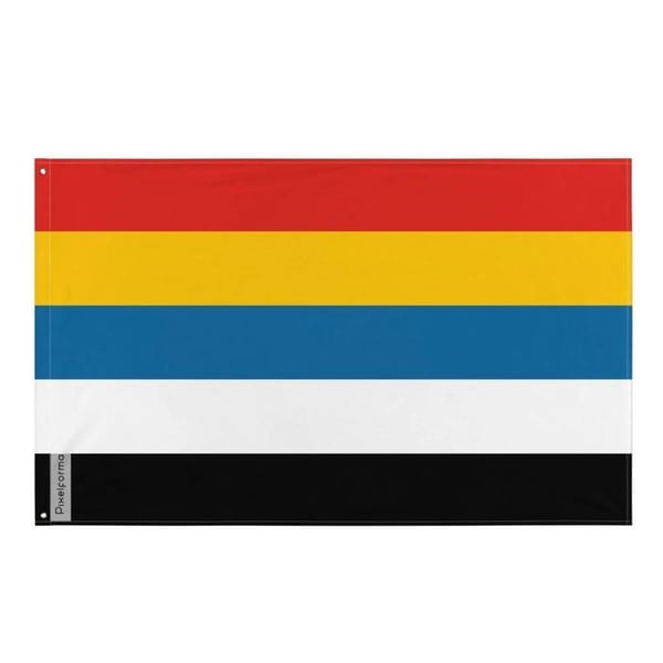 Flagga Fem raser för en kinesisk union – 160 x 240 cm – Polyester – Järnögon – Motståndskraftig