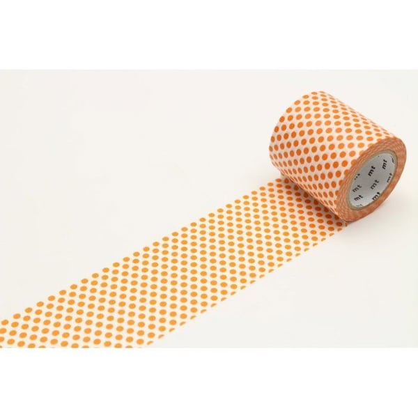 Maskeringstejp - Maskeringstejp MT Casa Pois 5 cm orange - prick mandarin