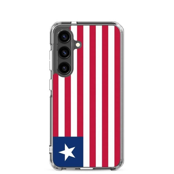 Mobilskal – Liberia flagga – Kompatibel med Samsung Galaxy S22 Plus – Mjuk fodral – Stötbeständig och slagresistent – Pixelforma