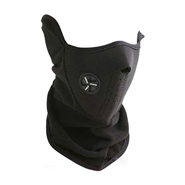 Cykelmask Utomhusmasker Varmsvart Anti Dust Kall ansiktsmask