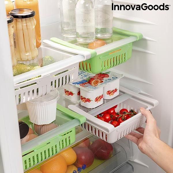Justerbar förvaring - Innovagoods - Friwer - Paket med 2 - Justerbar längd 20-28 cm - Vit