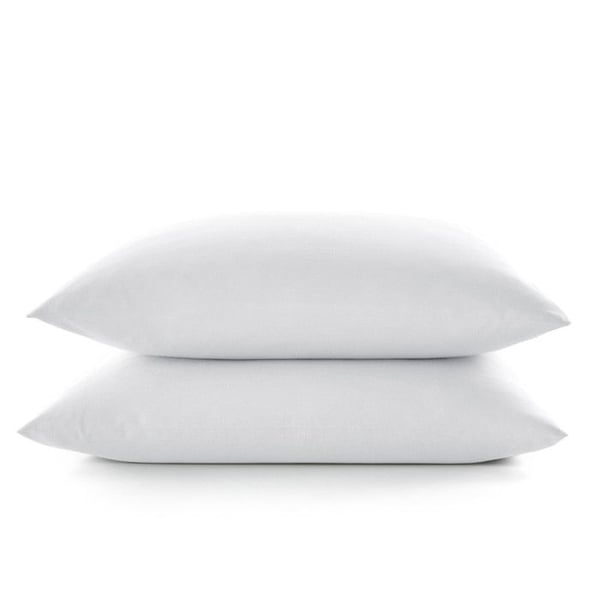 Set med 2 kuddöverdrag "Drift" i 100% tvättad bomull, 57 trådar/cm², alla storlekar - Vit - Kuddöverdrag 63 x 63 cm x 2 - Bla