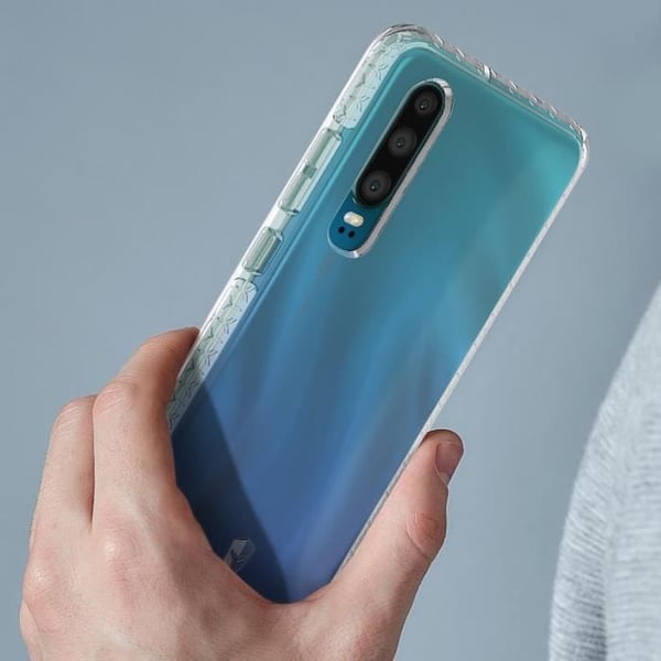 Skyddsskal - FORCE CASE - Huawei P30 - Fallskydd 3m - Tryax + 360° stötdämpande gel - Förstärkt