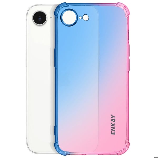 Coque iPhone 16e i Degradé Enkay Blå / Rosa