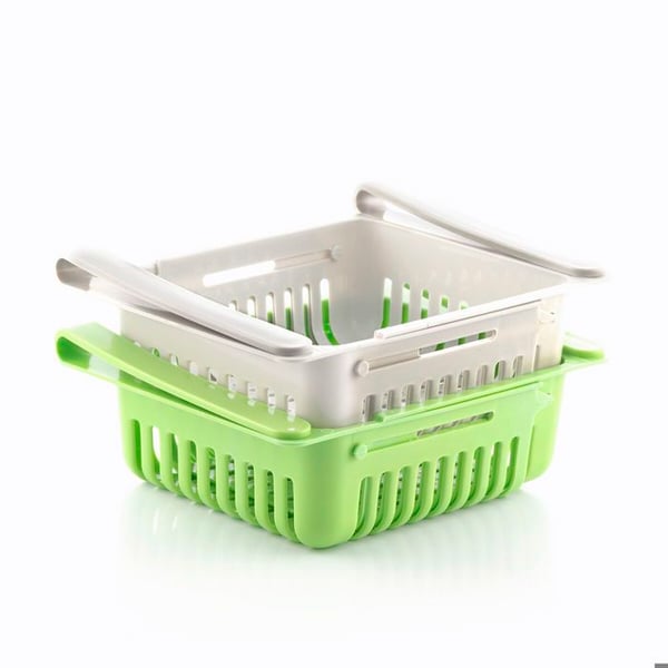 Justerbar förvaring - Innovagoods - Friwer - Paket med 2 - Justerbar längd 20-28 cm - Vit