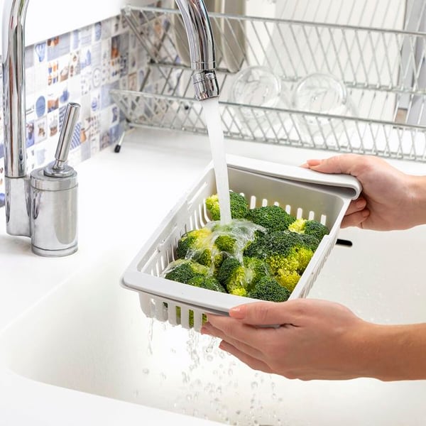 Justerbar förvaring - Innovagoods - Friwer - Paket med 2 - Justerbar längd 20-28 cm - Vit