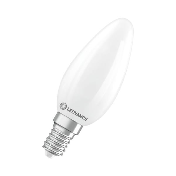 Ledvance Classic LED E14 Bougie Matt 3.4W 470lm - 827 Mycket Varm Vit | Dimbar - Motsvarar 40W